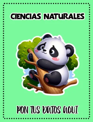 Portada para cuaderno de ciencias naturales Aestethic 1