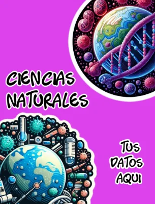 Portada para cuaderno de ciencias naturales Aestethic 3