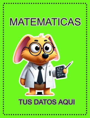 Portada para cuaderno de matematicas Aestethic 2